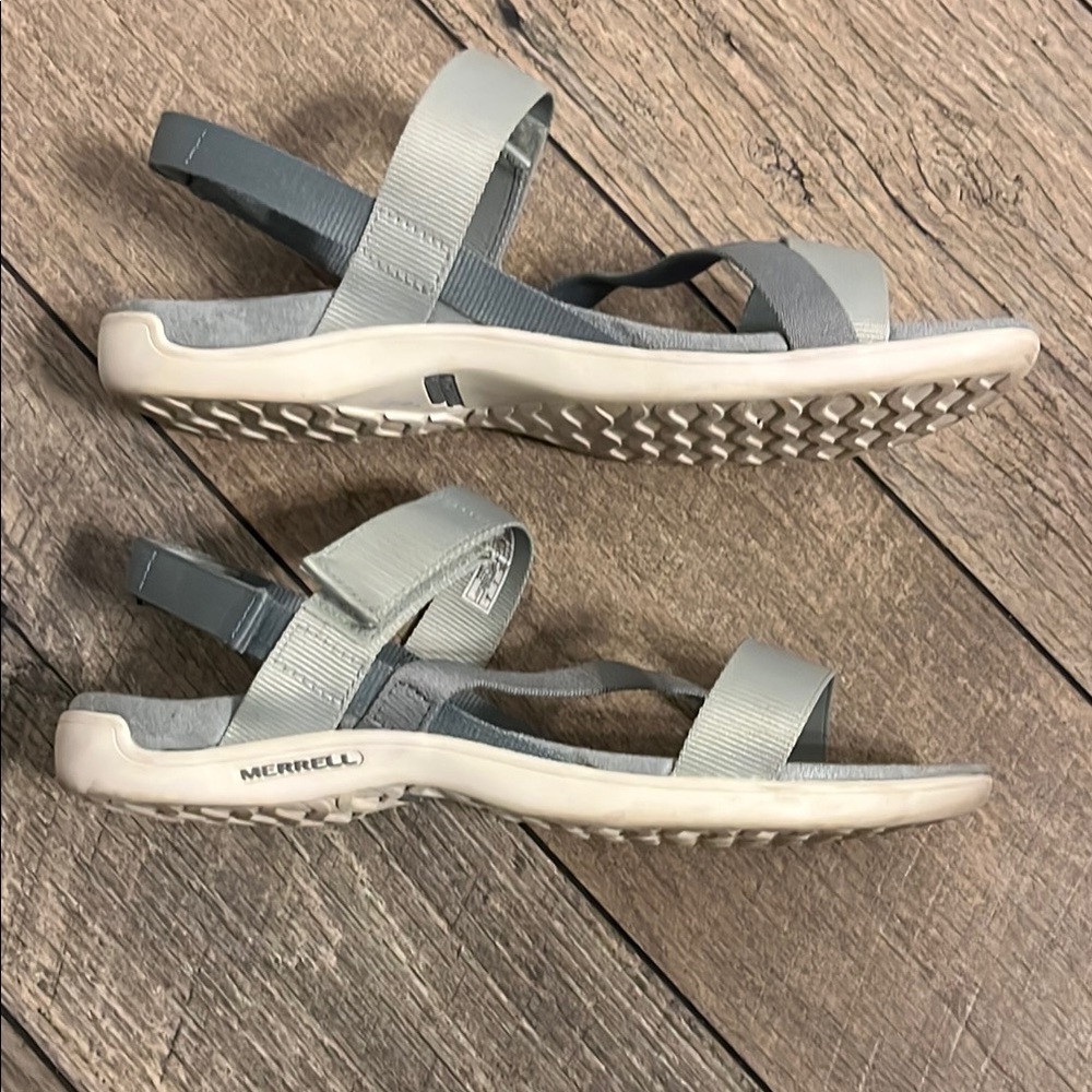 Merrell Gray Sandals with Cushioned Footbed and Sturdy Sole - Picture 6 of 10
